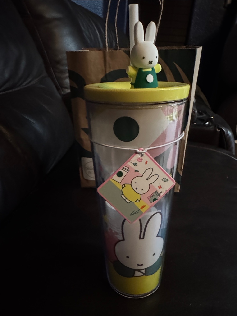 BNIB STARBUCKS X MIFFY LIMITED 24OZ COLD TUMBLER WITH MIFFY CHARACTER STRAW